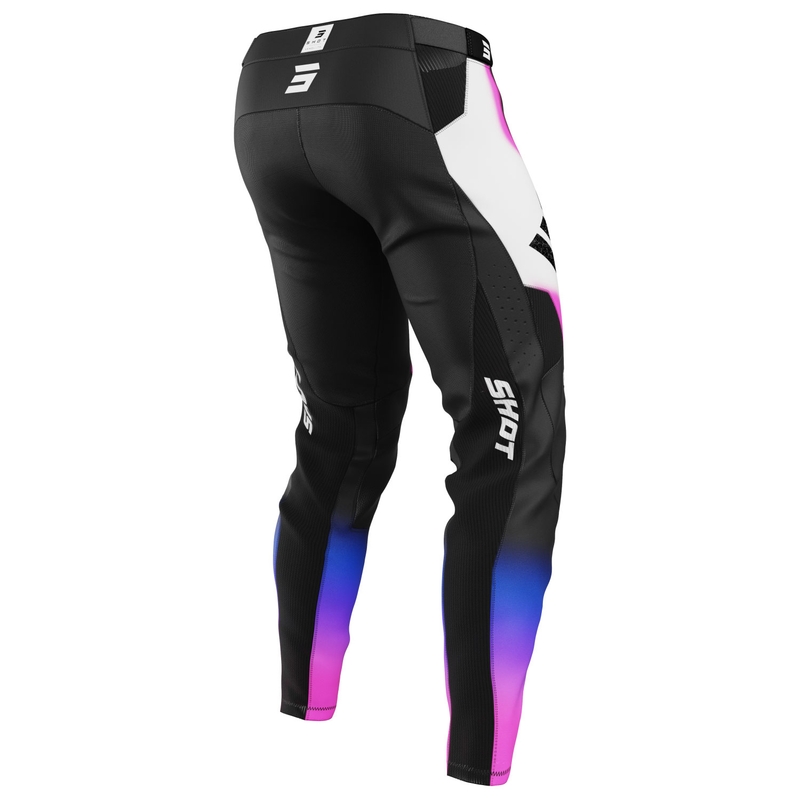 Pantaloni motocross Shot Aerolite Astral albastru-roz