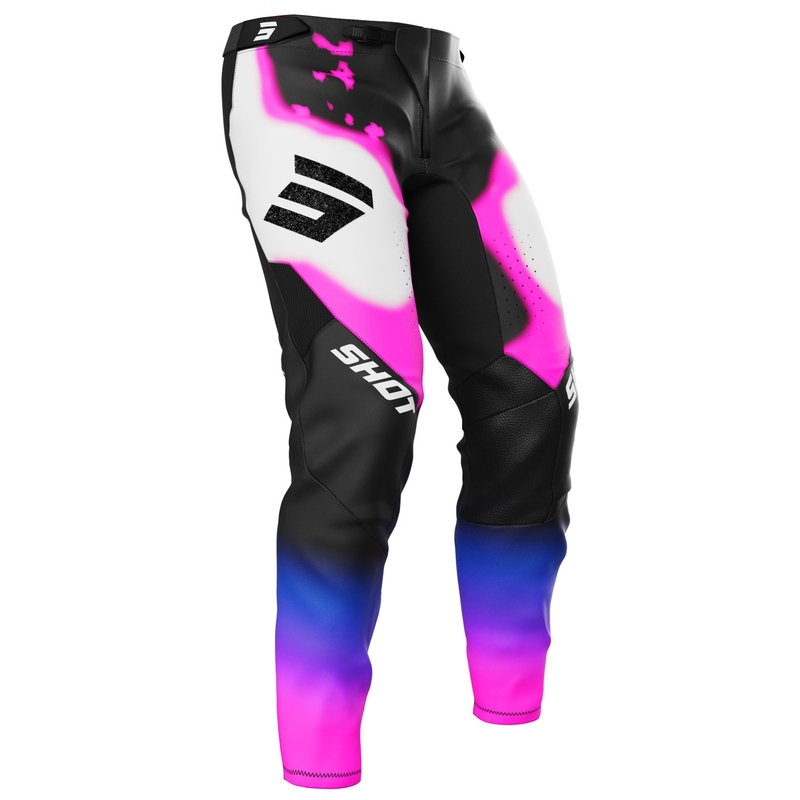 Pantaloni motocross Shot Aerolite Astral albastru-roz