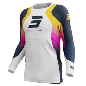 Tricou motocross Shot Aerolite Ultra albastru-portocaliu-roz