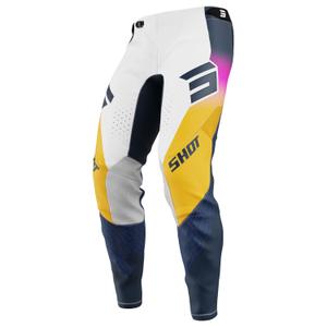 Pantaloni de motocross Shot Aerolite Ultra albastru-portocaliu-roz