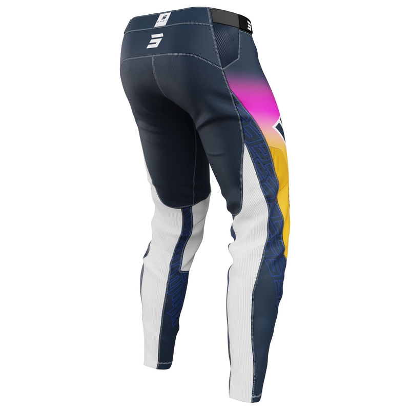 Pantaloni de motocross Shot Aerolite Ultra albastru-portocaliu-roz