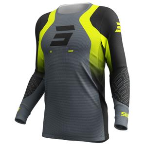 Tricou motocross Shot Aerolite Ultra galben fluo