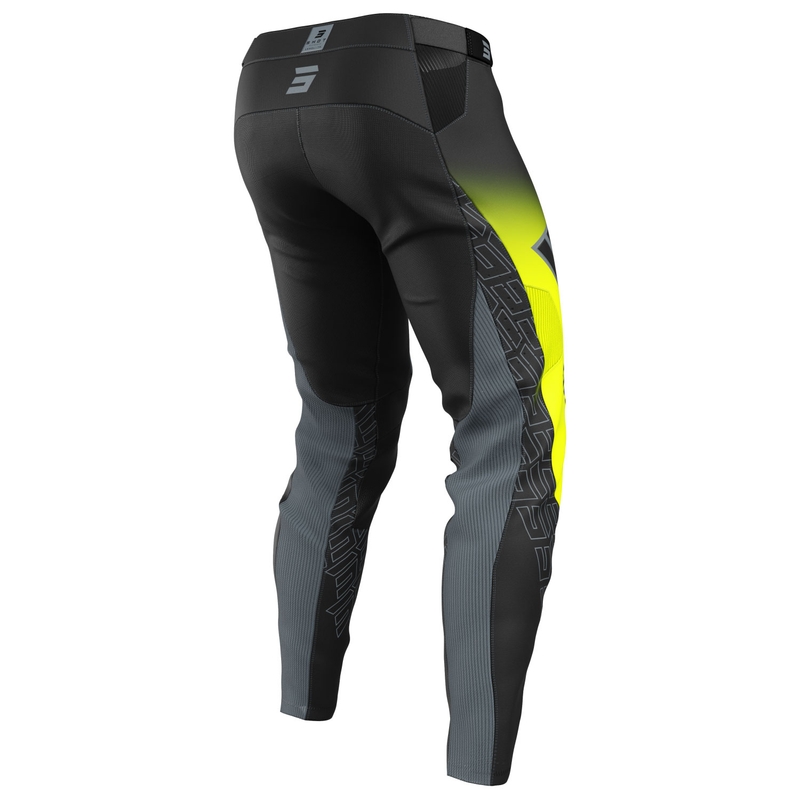 Pantaloni de motocross Shot Aerolite Ultra galben fluo