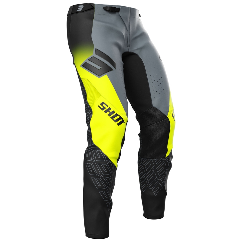 Pantaloni de motocross Shot Aerolite Ultra galben fluo
