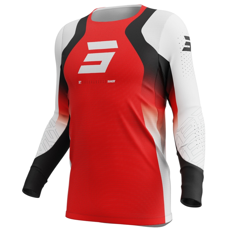 Tricou motocross Shot Aerolite Ultra roșu