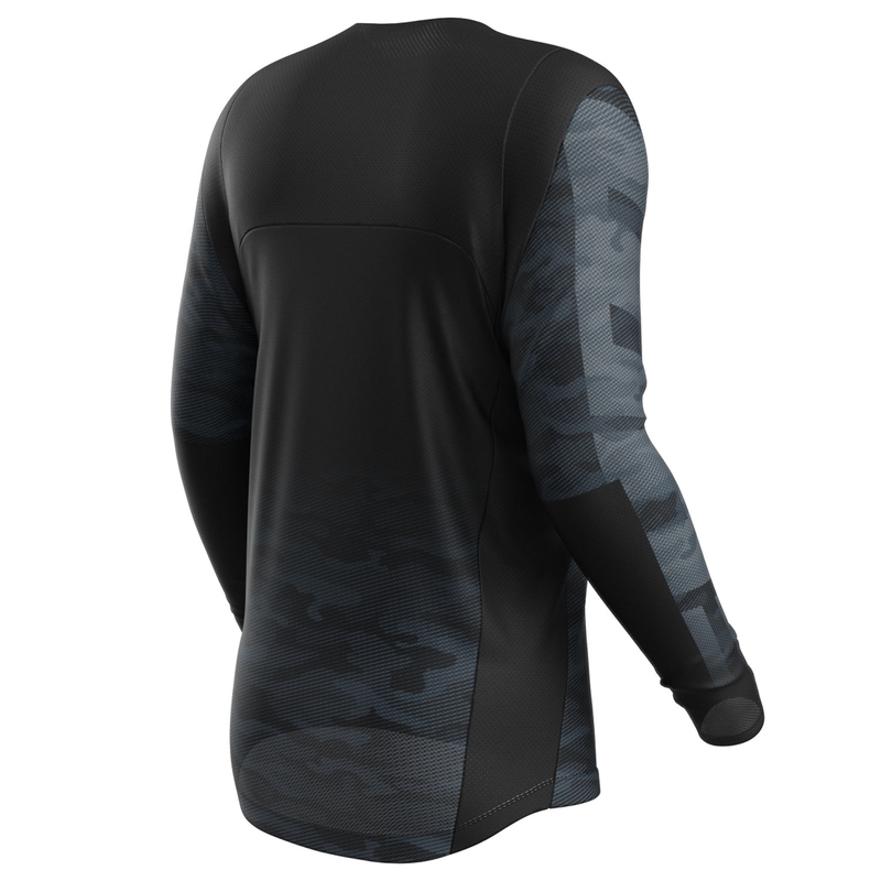 Tricou de motocross Shot Contact Tactic negru-gri