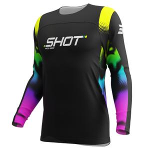 Tricou motocross Shot Contact Nitro negru
