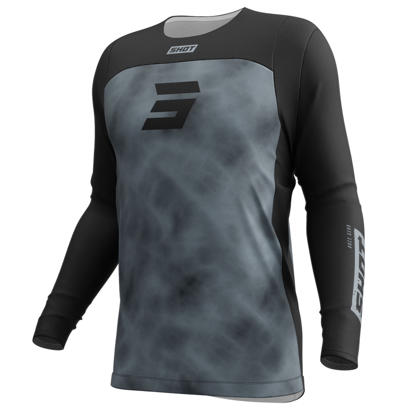 Tricou motocross Shot Contact Onyx negru-gri