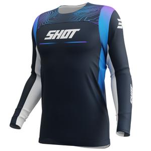 Tricou de motocross Shot Contact Apex albastru