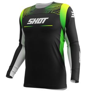 Tricou motocross Shot Contact Apex galben fluo
