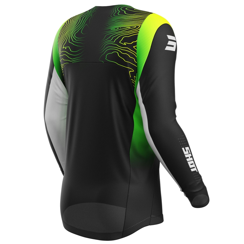 Tricou motocross Shot Contact Apex galben fluo