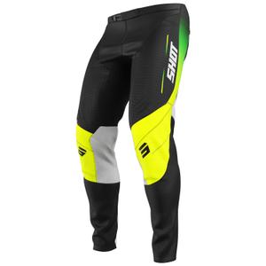 Pantaloni de motocross Shot Contact Apex galben fluo