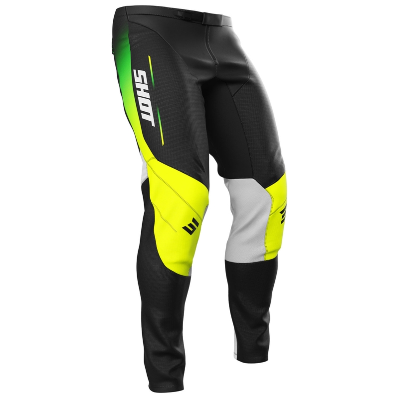 Pantaloni de motocross Shot Contact Apex galben fluo