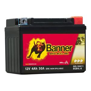 Baterie gel pentru motociclete Banner Bike Bull GEL 504 11/BGB4L-B - GB4L-B 12V, 4Ah, 50A