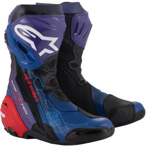 Ghete moto Alpinestars Supertech R Vented editie limitata Martinator Jorge Martin albastru-violet-rosu-negru