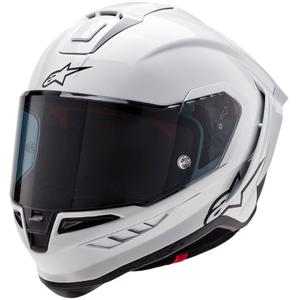 Casca moto integrala Alpinestars Supertech R-10 Solid carbon alb mat