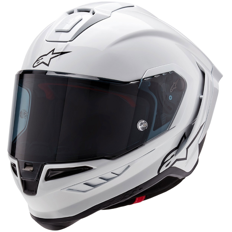 Casca moto integrala Alpinestars Supertech R-10 Solid carbon alb mat