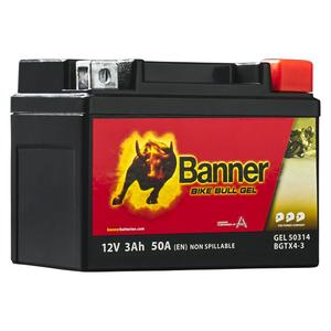 Baterie gel pentru motociclete Banner Bike Bull GEL 503 14/BGTX4-3 - GTX4-3 12V, 3Ah, 50A
