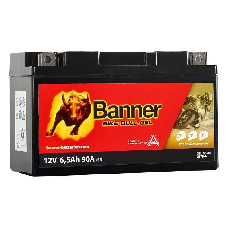 Baterie gel pentru motociclete Banner Bike Bull GEL 506 01/BGT7B-4 - GT7B-4 12V, 6.5Ah, 90A lichidare
