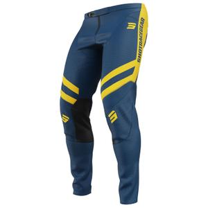 Pantaloni de motocross Shot Contact Mythic albastru-galben