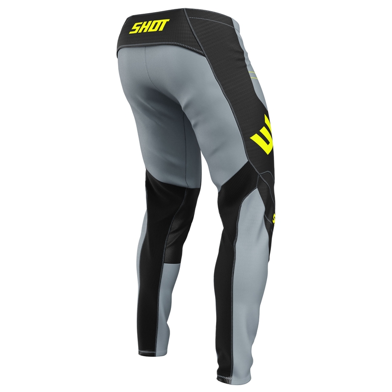 Pantaloni de motocross Shot Contact Shield galben fluo