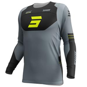 Tricou motocross Shot Contact Shield galben fluo