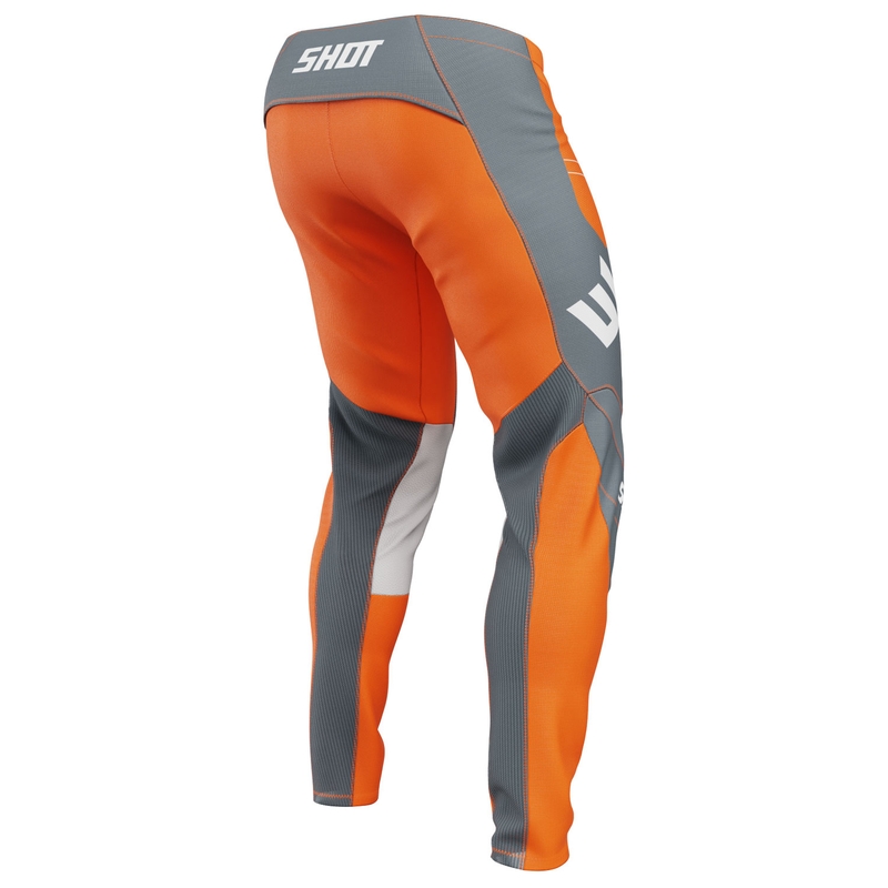 Pantaloni de motocross Shot Contact Shield portocalii
