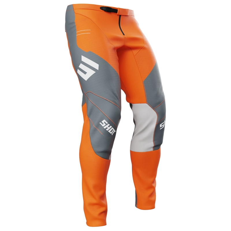 Pantaloni de motocross Shot Contact Shield portocalii