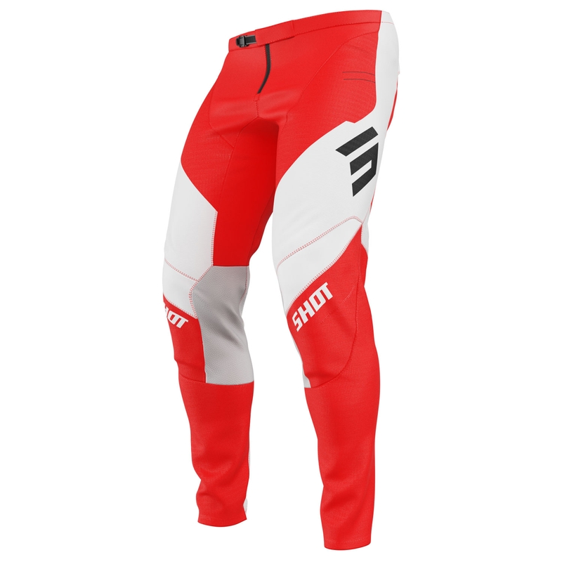 Pantaloni de motocross Shot Contact Shield roșii