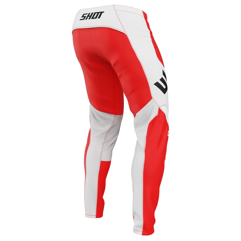 Pantaloni de motocross Shot Contact Shield roșii