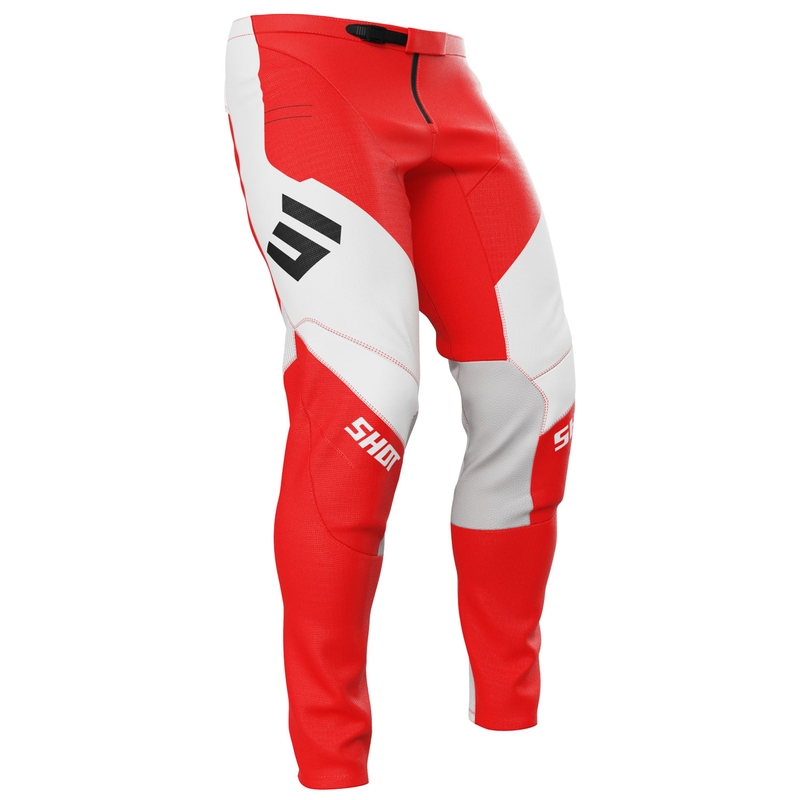 Pantaloni de motocross Shot Contact Shield roșii