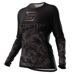 Tricou motocross damă Shot Contact Respect negru și auriu