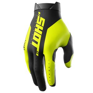 Mănuși de motocross Shot Lite Pro galben fluo