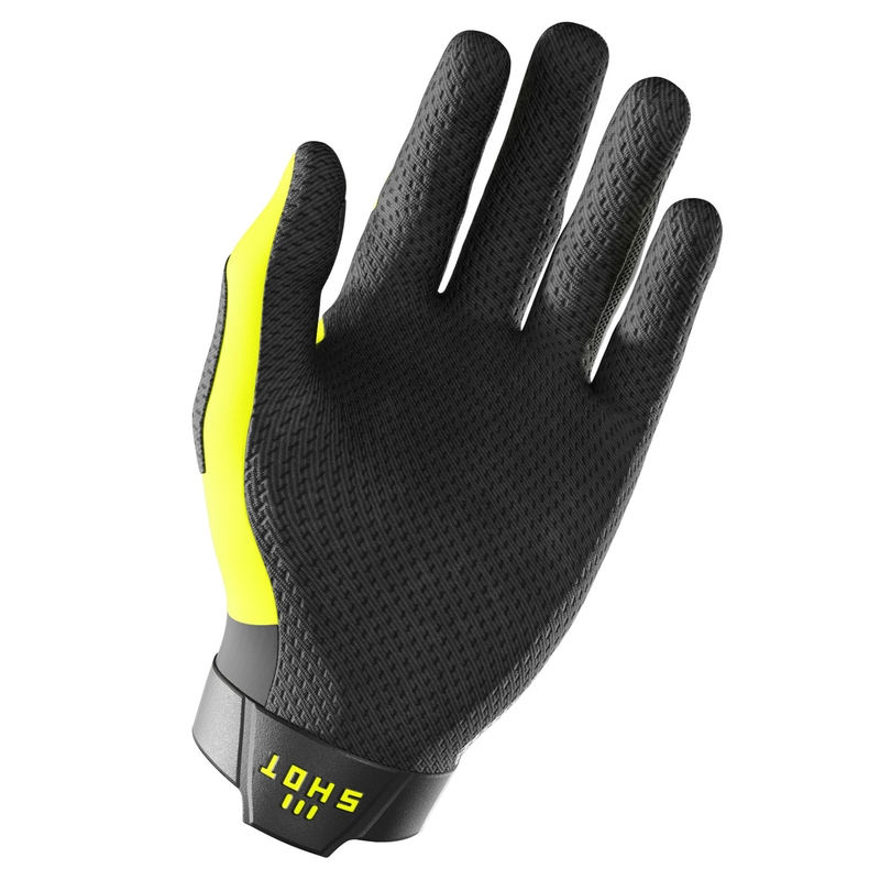 Mănuși de motocross Shot Lite Pro galben fluo