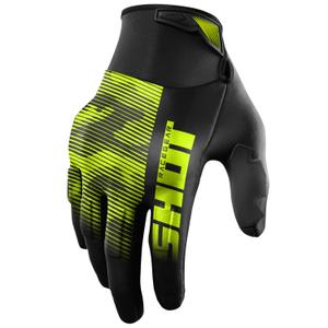Mănuși de motocross Shot Drift Tactic galben fluo