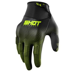 Mănuși de motocross Shot Drift Rim galben fluo