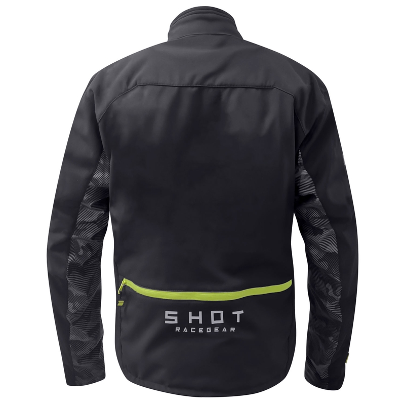 Geacă moto Shot Climatic negru-galben fluo