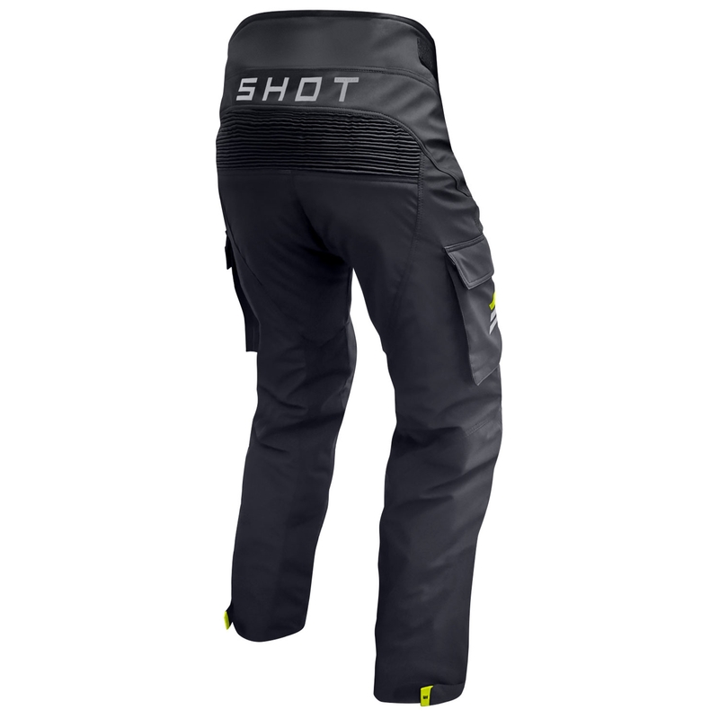Pantaloni de motociclete Shot Climatic negru-galben fluo