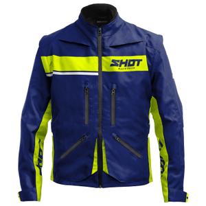 Geacă de motocicletă Shot Contact Assault 2.0 albastru-galben fluo