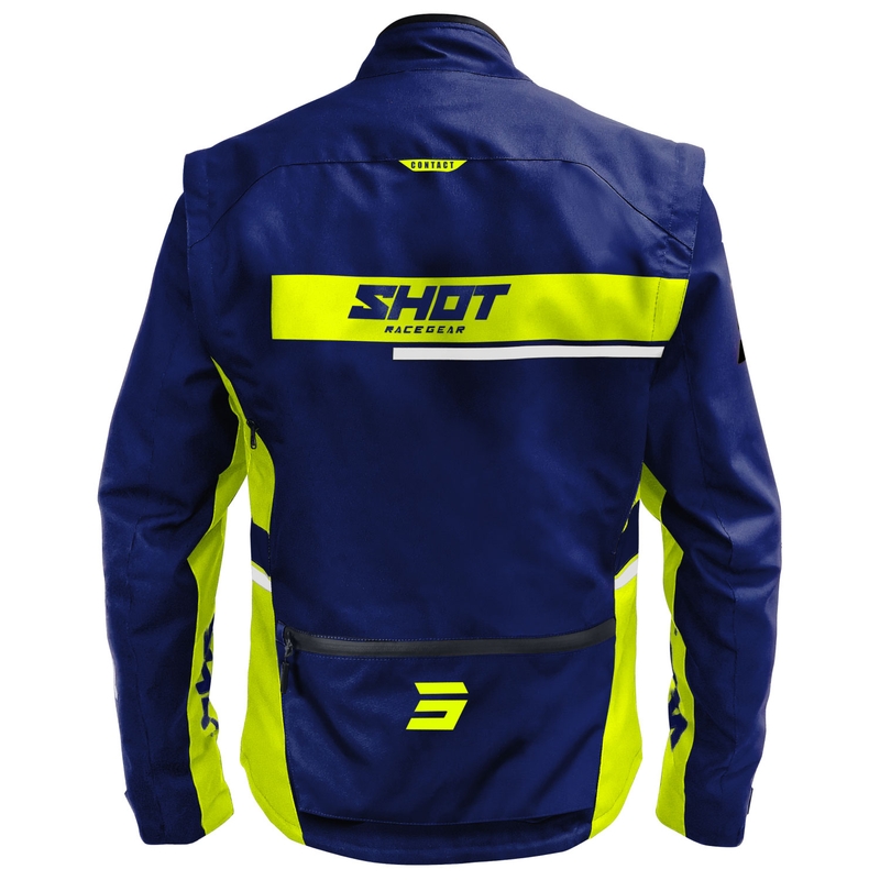 Geacă de motocicletă Shot Contact Assault 2.0 albastru-galben fluo