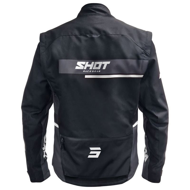 Geacă de motocicletă Shot Contact Assault 2.0 alb-negru