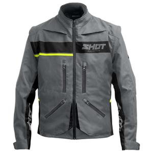 Geacă moto Shot Contact Assault 2.0 gri-galben fluo