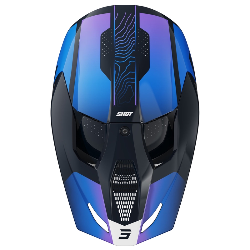 Casca motocross copii Shot Furious Apex albastra
