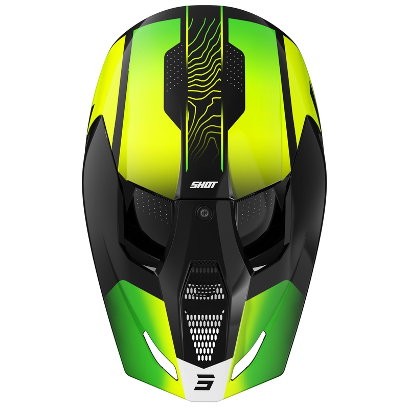 Casca motocross copii Shot Furious Apex galben fluo