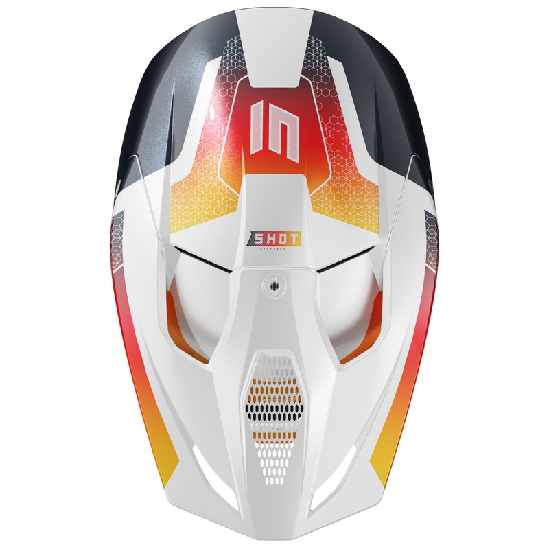 Casca motocross copii Shot Furious Phaser albastru-rosu