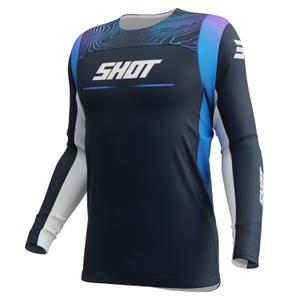 Tricou motocross copii Shot Contact Apex albastru