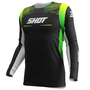 Tricou motocross copii Shot Contact Apex galben fluo