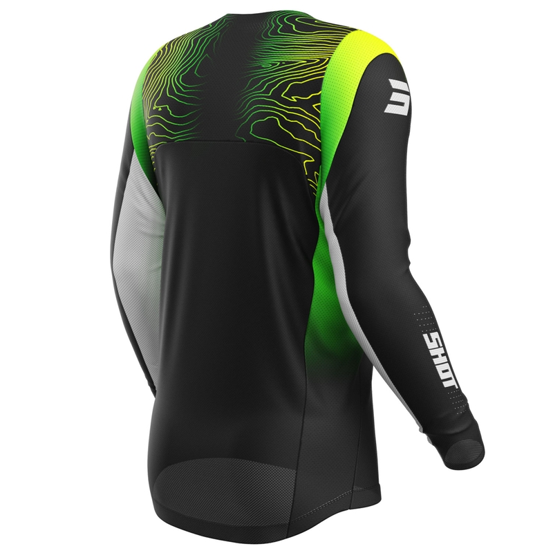 Tricou motocross copii Shot Contact Apex galben fluo