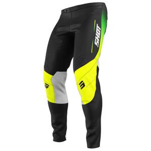 Pantaloni motocross copii Shot Contact Apex galben fluo