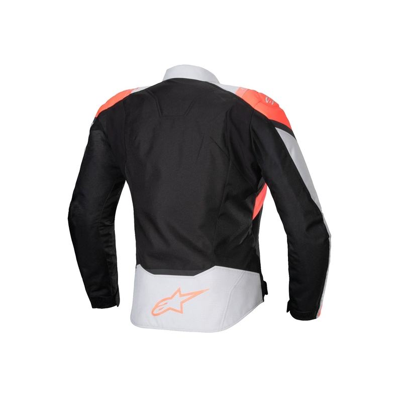 Jachetă motocicletă damă Alpinestars Stella T-Jaws 4 Waterproof negru-gri-rosu fluo